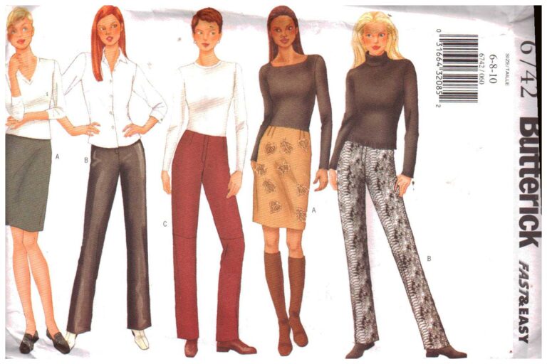 Butterick 6742 Skirt, Pants Size: 6-8-10 Uncut Sewing Pattern