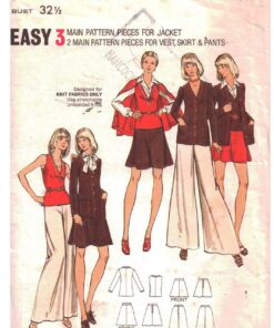 Butterick 6940 Jacket, Vest, Skirts, Pants Size: 10 Bust 32.5 Used Sewing Pattern