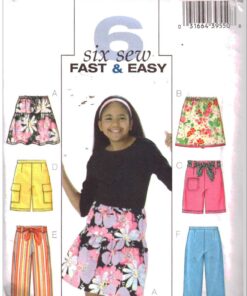 Butterick B4507 Girl's Skirt, Pants, Shorts Siuze: CH 7-8-10 Used Sewing Pattern