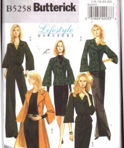Butterick B5258 Jacket, Skirt, Pants Size: FF 16-18-20-22 Uncut Sewing Pattern