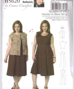 Butterick B5620 Jacket, Dress Size: W XXL -6X Uncut Sewing Pattern