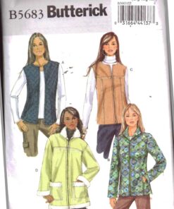 Butterick B5683 Vest, Jacket Size: ZZ L-XXL Uncut Sewing Pattern