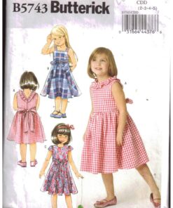 Butterick B5743 Girl's Dress Size: CDD 2-5 Used Sewing Pattern