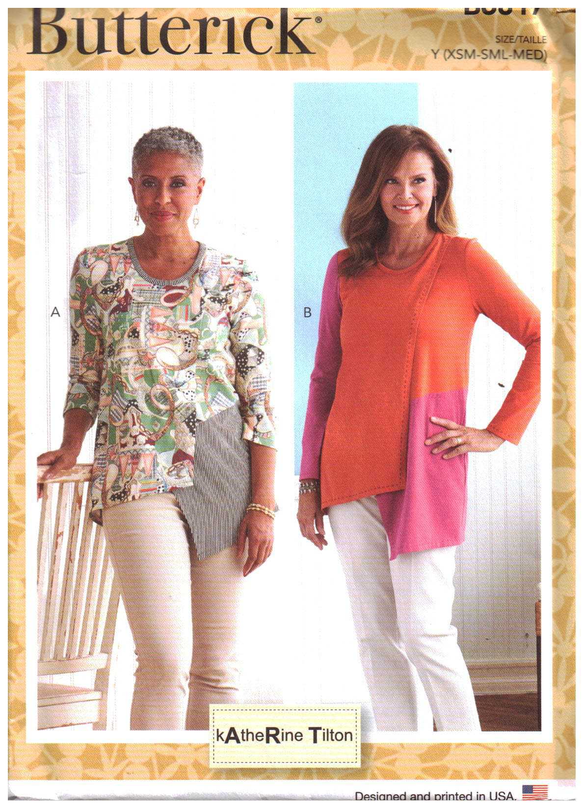 Butterick B6817 Tops Size: Y XS-S-M Uncut Sewing Pattern
