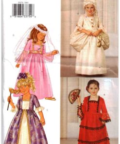 Butterick P478 Girl's Costumes - Princess, Spanish Size: 6-7-8 Used Sewing Pattern