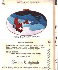Cardin Originals "Wild Blue Yonder" Applique Size: 18x27" Uncut Sewing Pattern