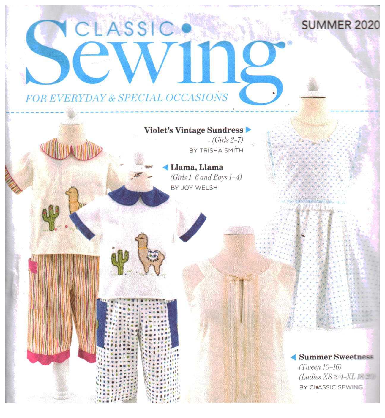 Classic Sewing Summer 2020 Girl's Sundress, Boy's Top, Pants, Misses Top Size: All Uncut Sewing Pattern