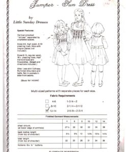 Little Sunday Girl's Dress Jumper, Sundress by Florence Roberson Size: 4-14 Uncut Sewing Pattern
