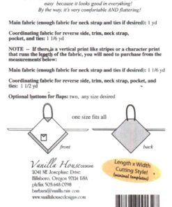 Vanilla House P132 Aprons Size: One Uncut Sewing Pattern - Image 2