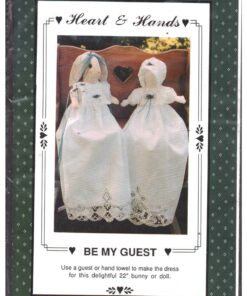 Heart & Hand Guest Hand Towel Bunny or Doll Size: 22" Uncut Sewing Pattern