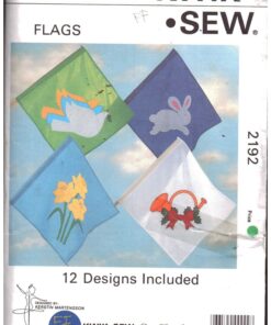 Kwik Sew 2192 Flags - 12 Designs Size: One Uncut Sewing Pattern