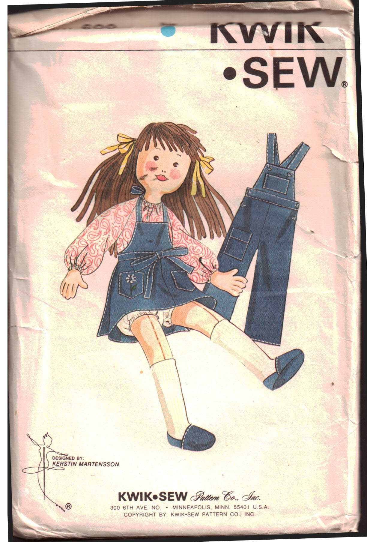 Kwik Sew 609 Doll Lisa with Clothes Size: 30" Uncut Sewing Pattern