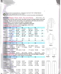 Alternative view of Kwik Sew K4144 Rob, Pajamas Size: XS-XXL Uncut Sewing Pattern