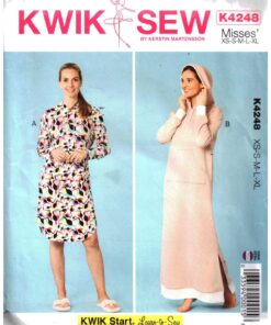 Kwik Sew K4248 Dress with Hood Size: XS-XL Uncut Sewing Pattern