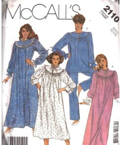 McCall's 2110 Nightgown, Pajamas Size: 10-12 Used Sewing Pattern