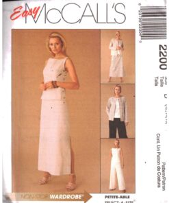 McCall's 2200 Jacket, Top, Pants, Skirts Size: D 12-14-16 Uncut Sewing Pattern