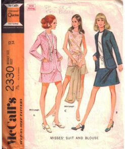 McCall's 2330 Jacket, Top, Skirt Size: 12 Bust 34 Used Sewing Pattern