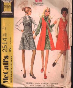 McCall's 2514 Dress, Jumper, Blouse Size: 11 Bust 33.5 Used Sewing Pattern