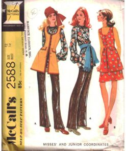 McCall's 2588 Pants, Vest, Skirt Size: 12 Bust 34 Used Sewing Pattern