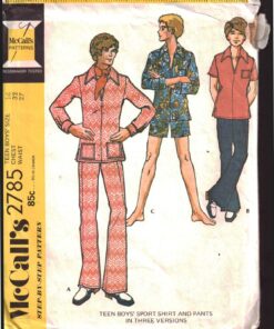 McCall's 2785 Boys' Shirt, Pants Size: 14 Chest 32 Waist 27 Used Sewing Pattern