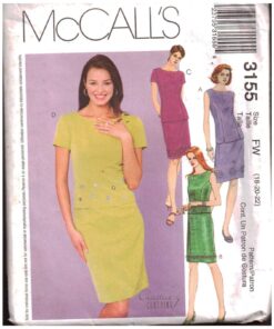 McCall's 3155 Two-Piece Dress Size: FW 18-20-22 Uncut Sewing Pattern