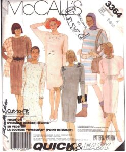 McCall's 3364 Dress Size: A 6-8-10 Uncut Sewing Pattern