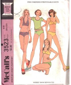 McCall's 3523 Swimsuits Size: 8-10 Bust 31.5-32.5 Used Sewing Pattern
