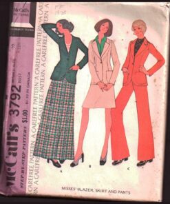 McCall's 3792 Blazer, Skirt, Pants Size: 10 Bust 32.5 Used Sewing Pattern