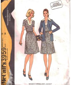 McCall's 3959 Dress, Jacket Size: 12 Bust 34 Used Sewing Pattern