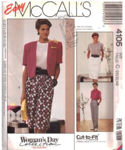 McCall's 4105 Skirts, Pants Size: C 10-12-14 Uncut Sewing Pattern