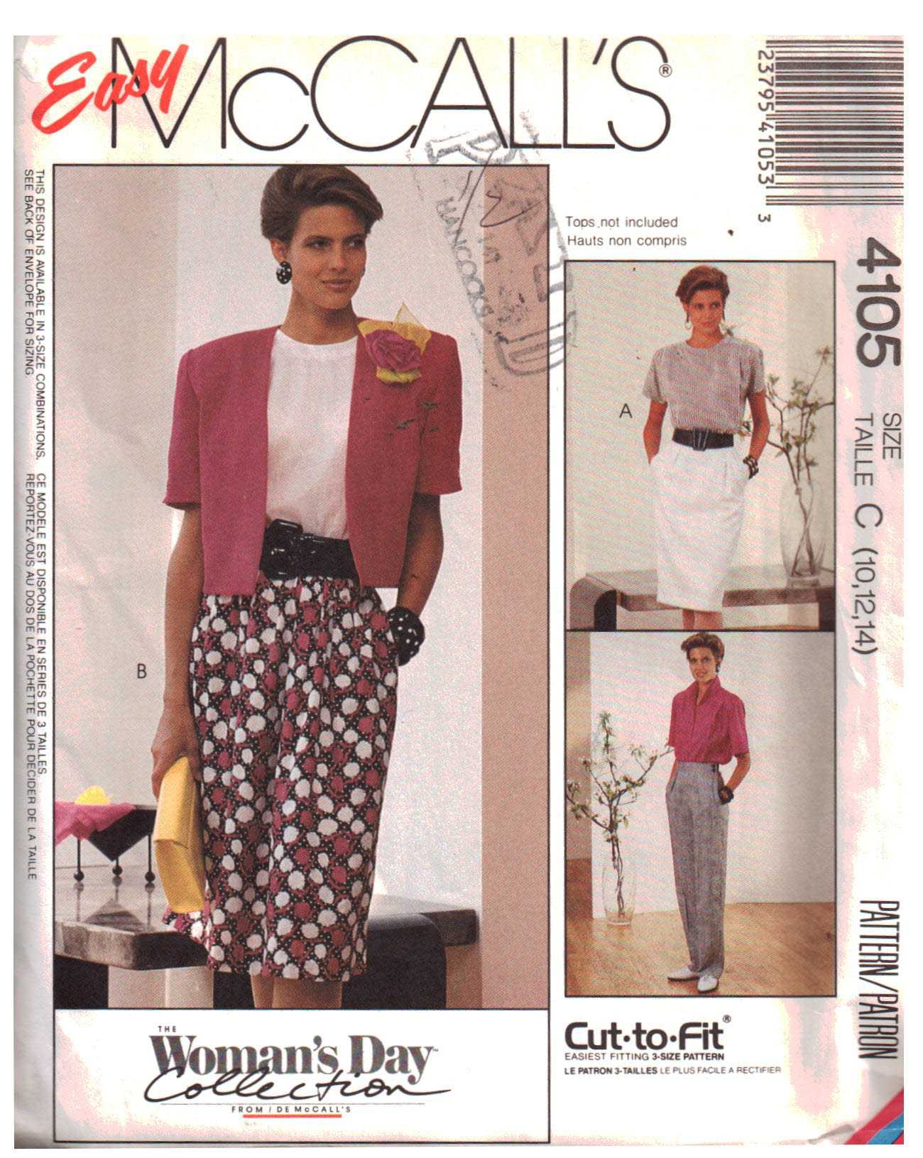 McCall's 4105 Skirts, Pants Size: C 10-12-14 Uncut Sewing Pattern