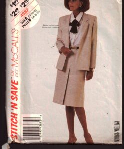 McCall's 4387 Jacket, Skirt Size: B 14-16-18 Uncut Sewing Pattern