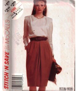 McCall's 4395 Blouse, Skirt Size: B 16-18-20 Uncut Sewing Pattern