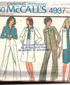 McCall's 4937 Jacket, Blouse, Skirt, Pants Size: 12 Bust 34 Used Sewing Pattern