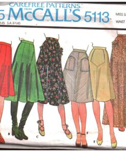 McCall's 5113 Skirts Size: 12 Waist 26.5 Used Sewing Pattern