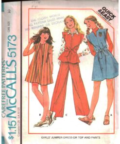 McCall's 5173 Girl's Jumper-Dress, Top, Pants Size: 10 Uncut Sewing Pattern