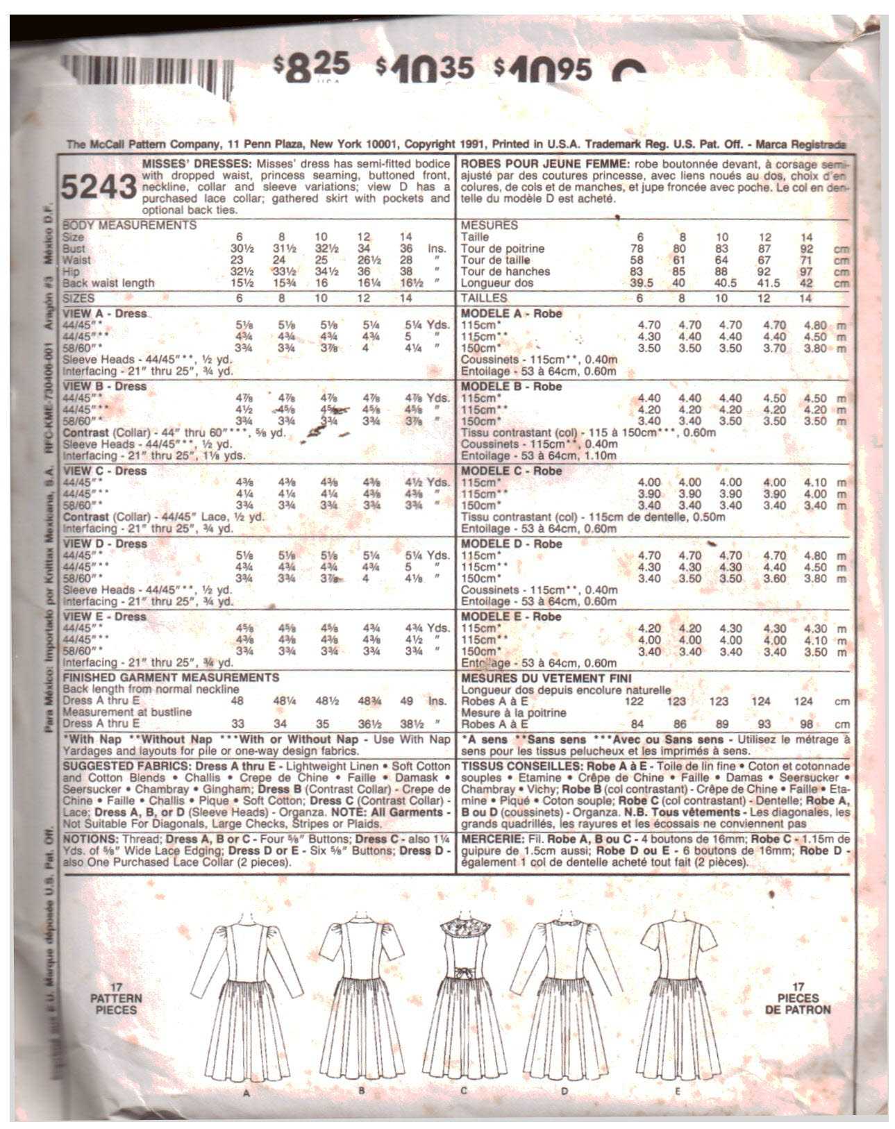 McCall's 5243 Dress Size: 14 Uncut Sewing Pattern - Image 2