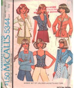 McCall's 5344 Jacket, Tops Size: 8 Bust 31.5 Used Sewing Pattern