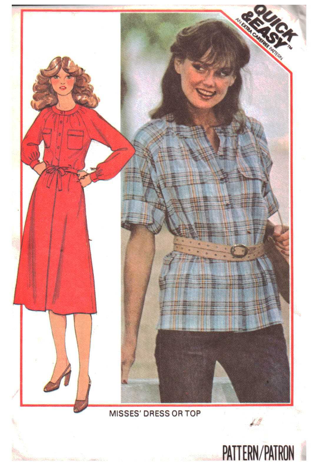 McCall's 6139 Dress, Top Size: 10 Bust 32.5 Uncut Sewing Pattern