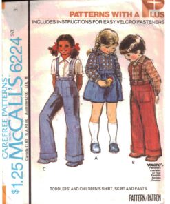 McCall's 6224 Toddlers' Shirt, Skirt, Pants Size: 3 Used Sewing Pattern