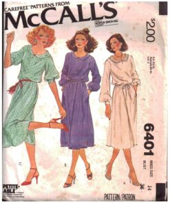 McCall's 6401 Dress Size: 14 Bust 36 Used Sewing Pattern
