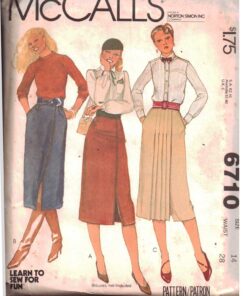 McCall's 6710 Skirts Size: 147 Waist 28 Uncut Sewing Pattern
