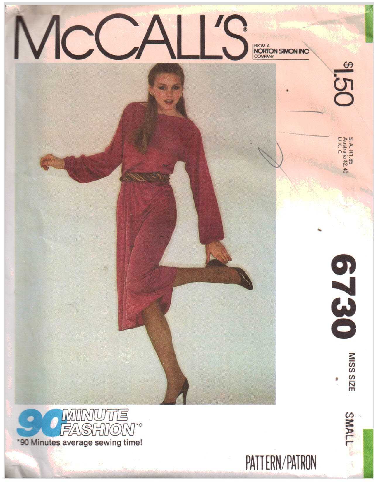 McCall's 6730 Dress Size: 10-12 Uncut Sewing Pattern