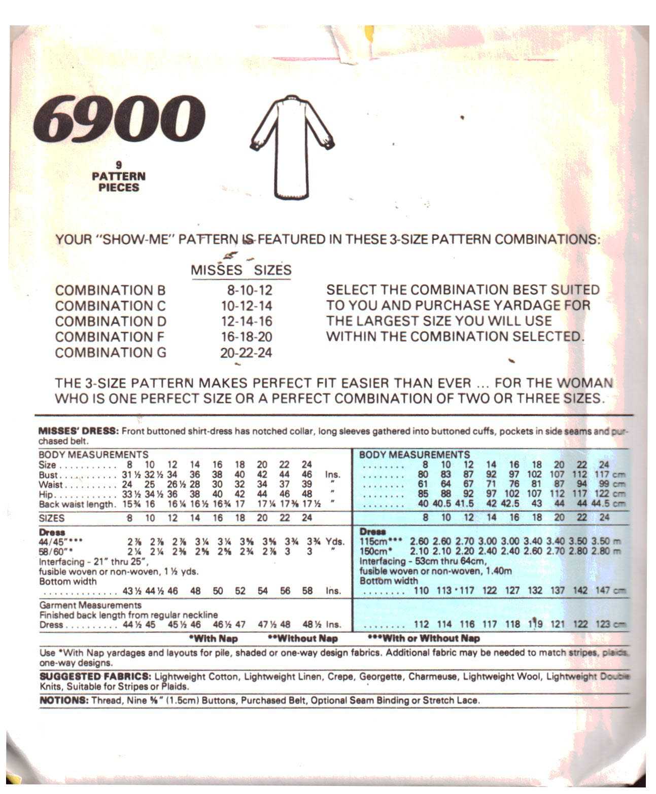 McCall's 6900 Dress Size: B 8-10-12 Uncut Sewing Pattern - Image 2