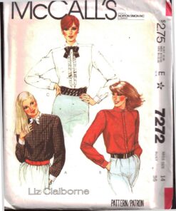 McCall's 7272 Shirts Size: 14 Bust 36 Uncut Sewing Pattern