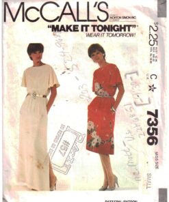 McCall's 7356 Dress Size: 10-12 Uncut Sewing Pattern
