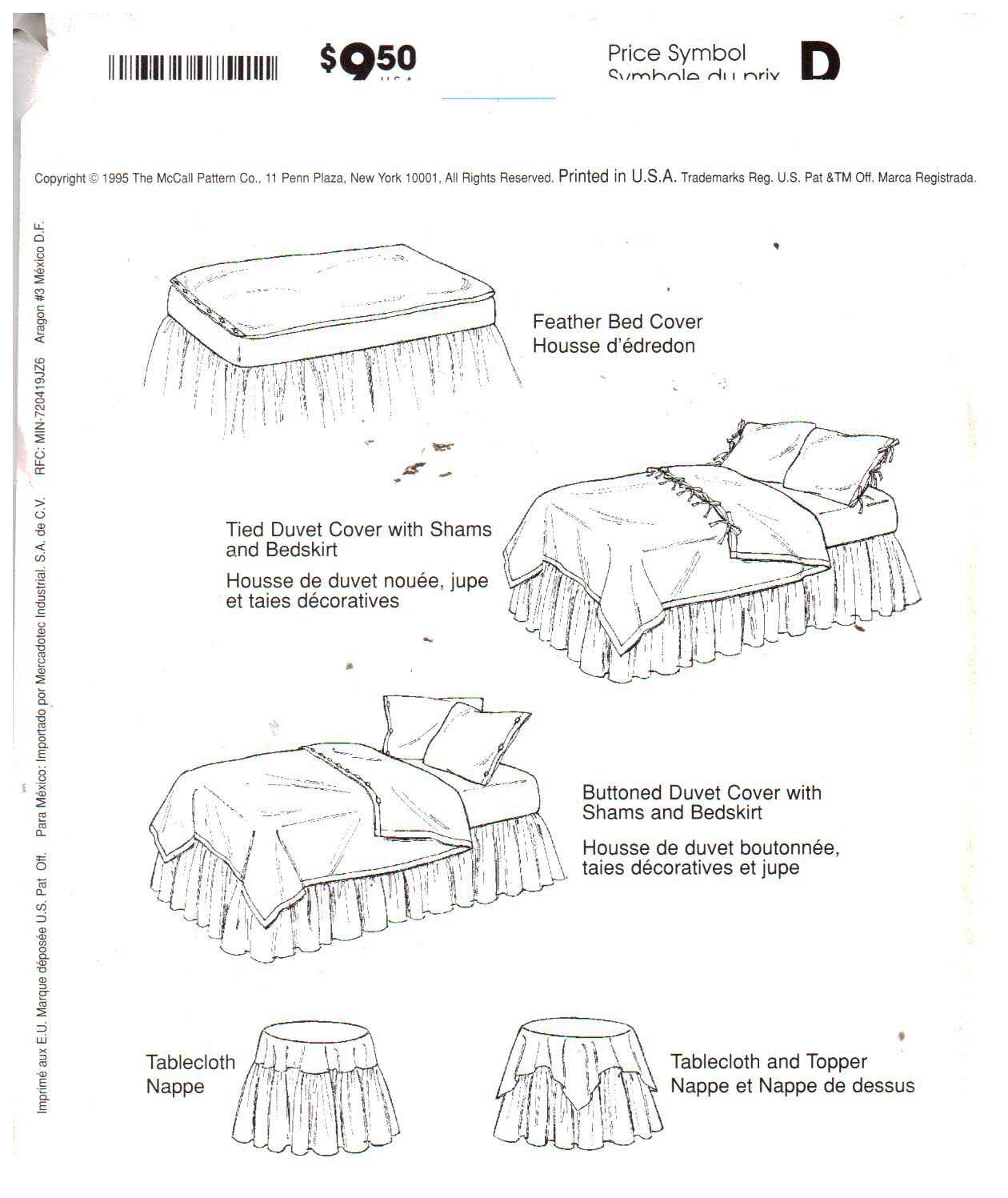 McCall's 754 Bedroom Essentials Size: One Uncut Sewing Pattern - Image 2