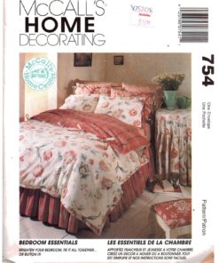 McCall's 754 Bedroom Essentials Size: One Uncut Sewing Pattern