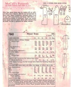 Alternative view of McCall's 7643 Dress Size: 14 Bust 34 Used Sewing Pattern
