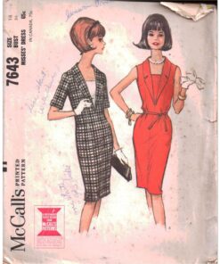 McCall's 7643 Dress Size: 14 Bust 34 Used Sewing Pattern